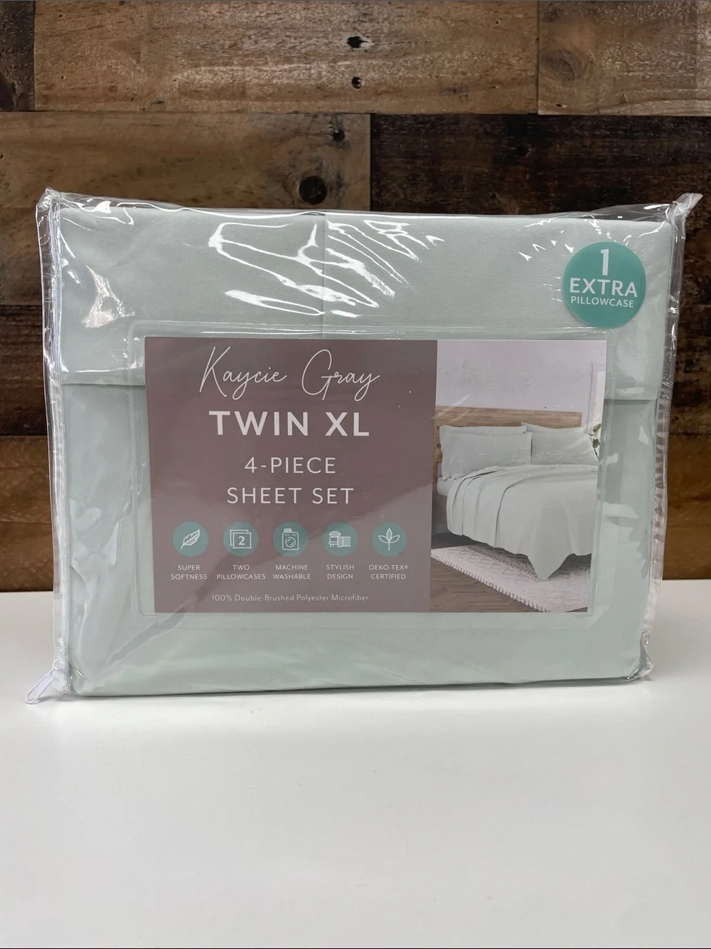 Twin XL 4-Piece Sheet Set in Light Mint
